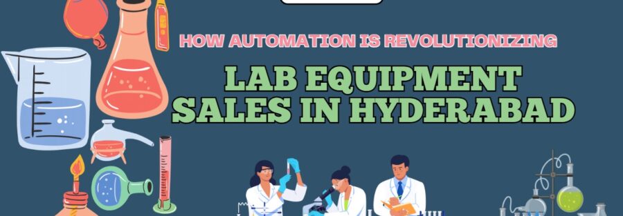 Modern laboratory with automated equipment and digital interface, representing lab automation in Hyderabad