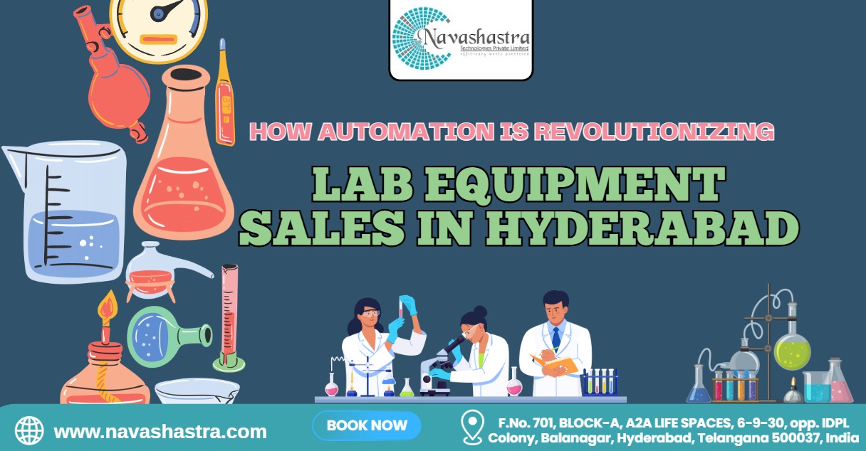 Modern laboratory with automated equipment and digital interface, representing lab automation in Hyderabad